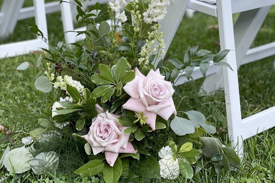 Ground florals for ceremony