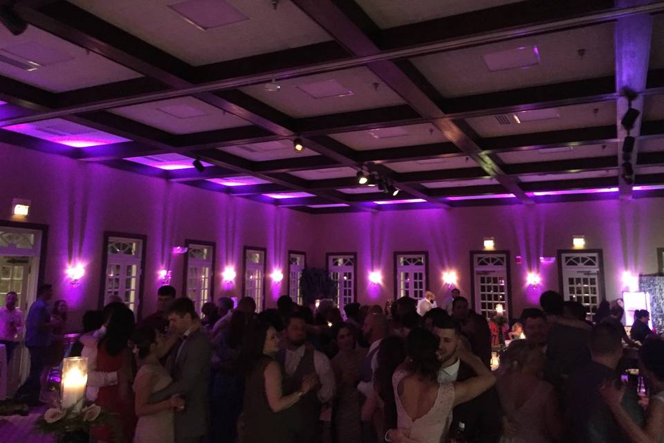 Pink reception lighting