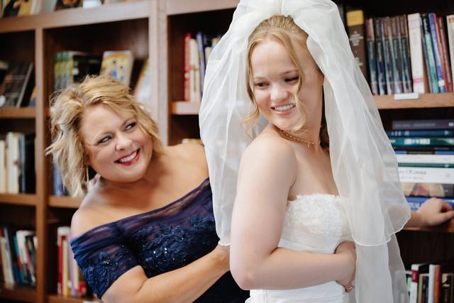 Bride getting ready