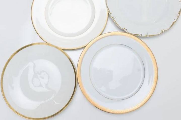 China plates with gold accents