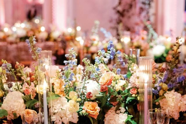 Candles and flowers