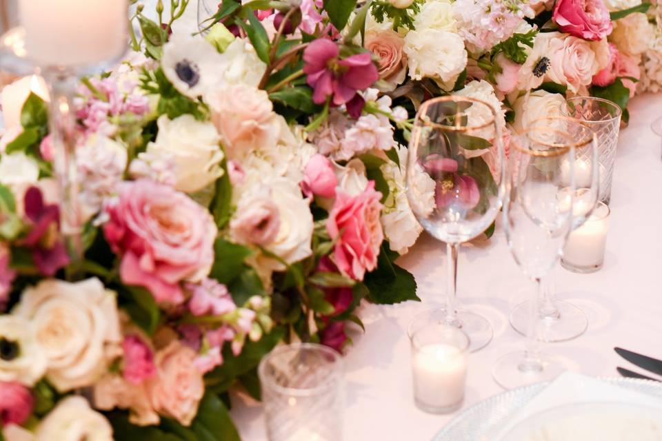 Blush tablescape at Park Hyatt