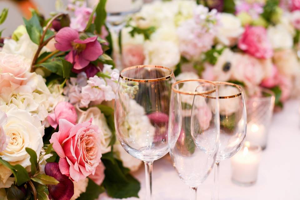 Blush tablescape at Park Hyatt