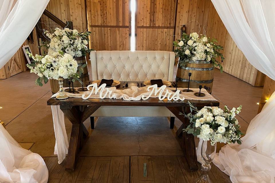 Sweetheart Table Design