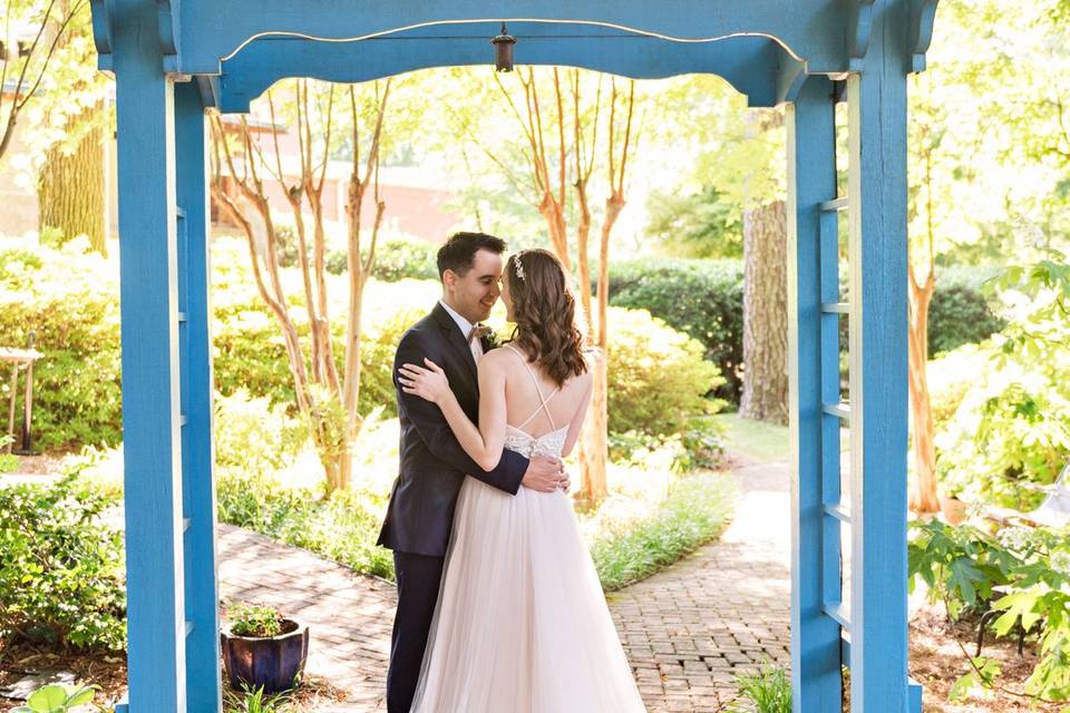 The Blue Arbor--one of the favorite photo ops By Meredith Ryncarz Photography