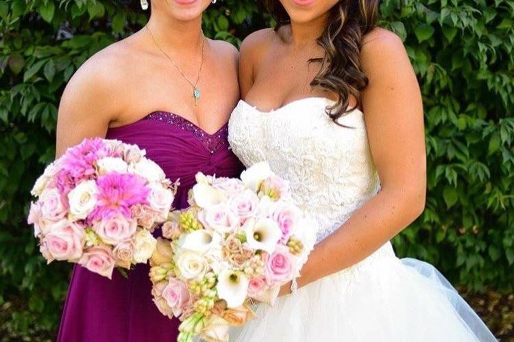 Bride and a bridesmaid