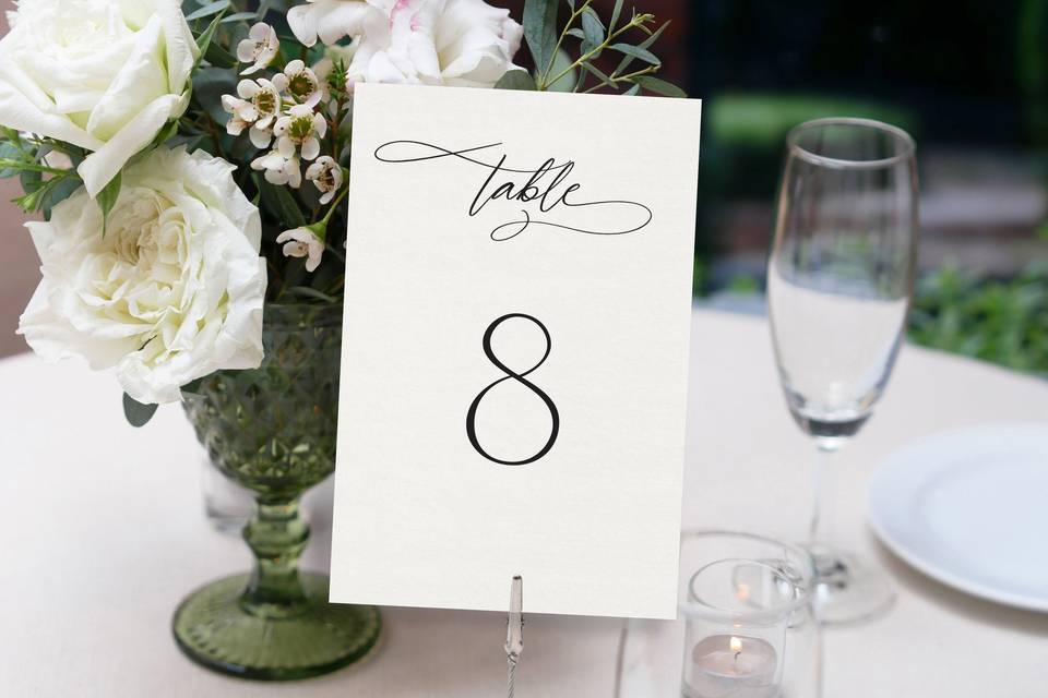 Francie table number