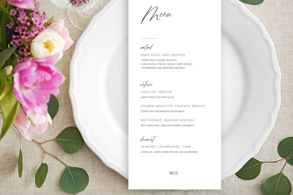 Francie menu