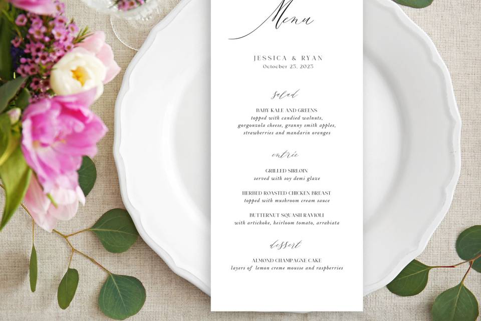 Victoria menu