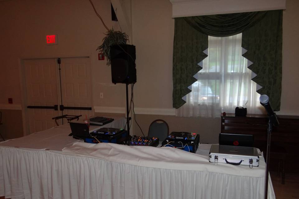 The DJ booth