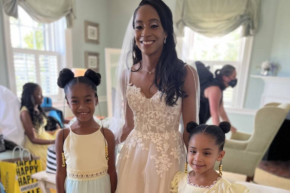 Bride with little guests