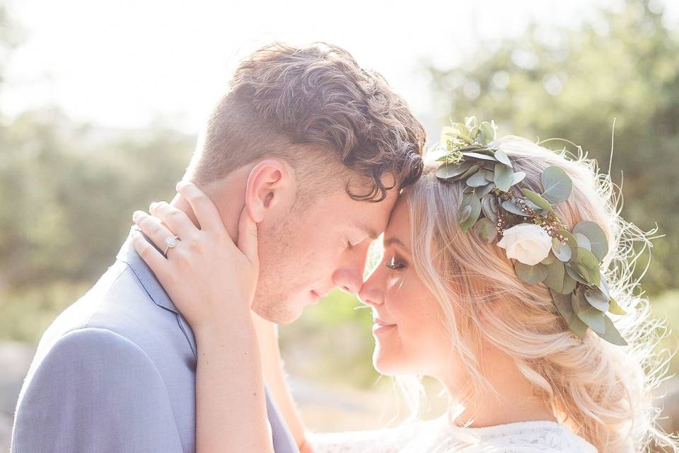 Forehead to forehead (Leah and Daniel)