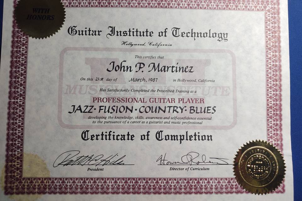 John P. Martinez Guitarist Extraordinaire