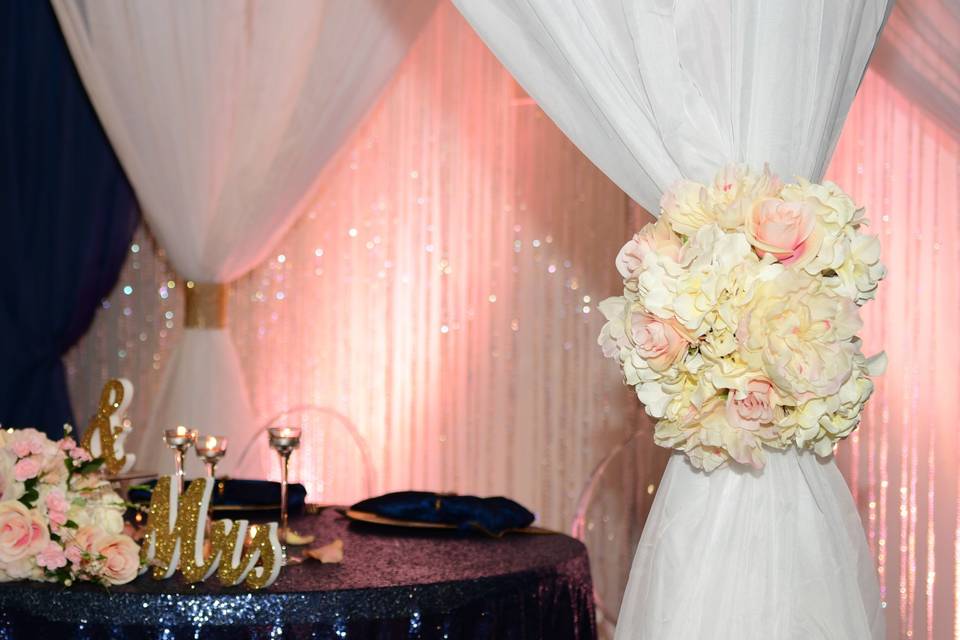 Sweetheart table canopy