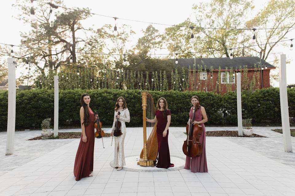 String quartet with harp