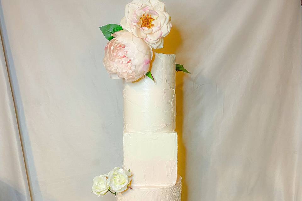 Blush & White cake