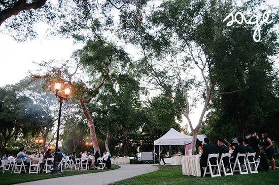 Outdoor wedding ceremony area