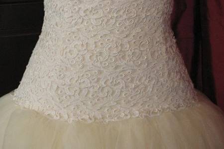 close up of lace bodice