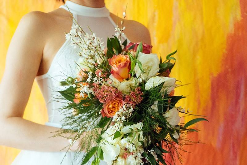 Spring cascade bouquet