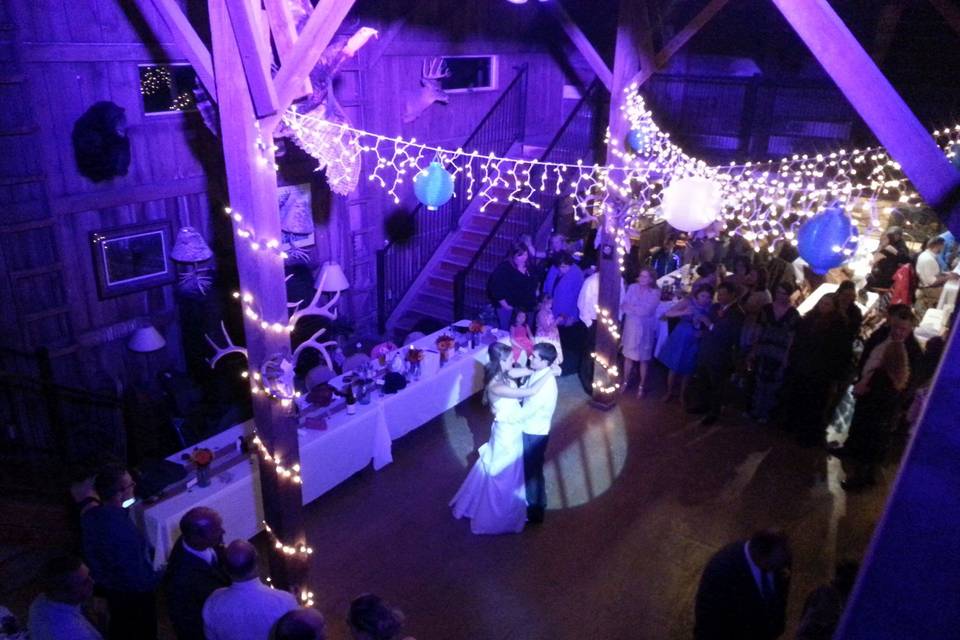 Celebration in a barn