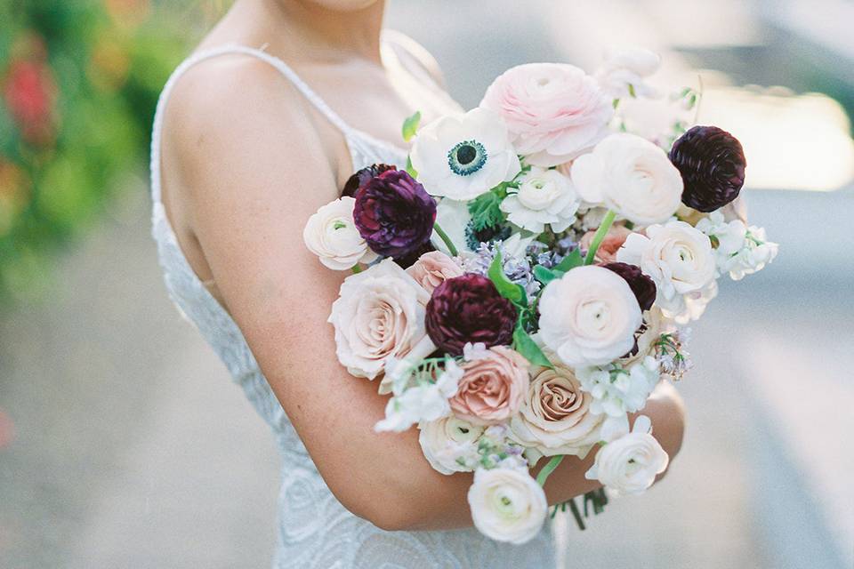 Bride holding her bouquet