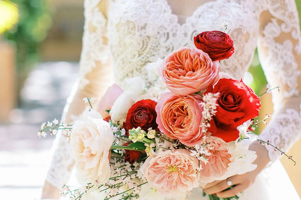Pink and red bouquet