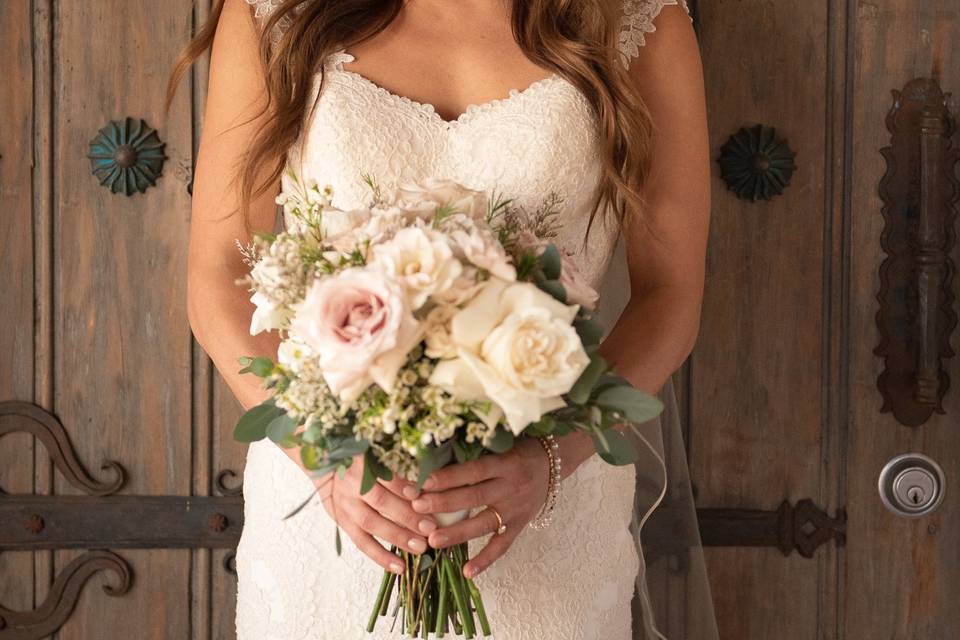 Bride holding a bouquet