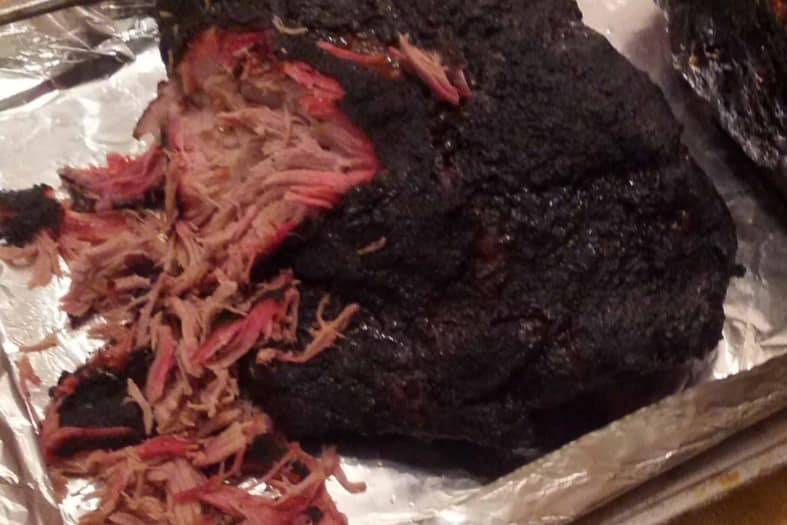 Slow smoked pulled pork