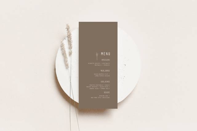 Minimal Botanical Menu
