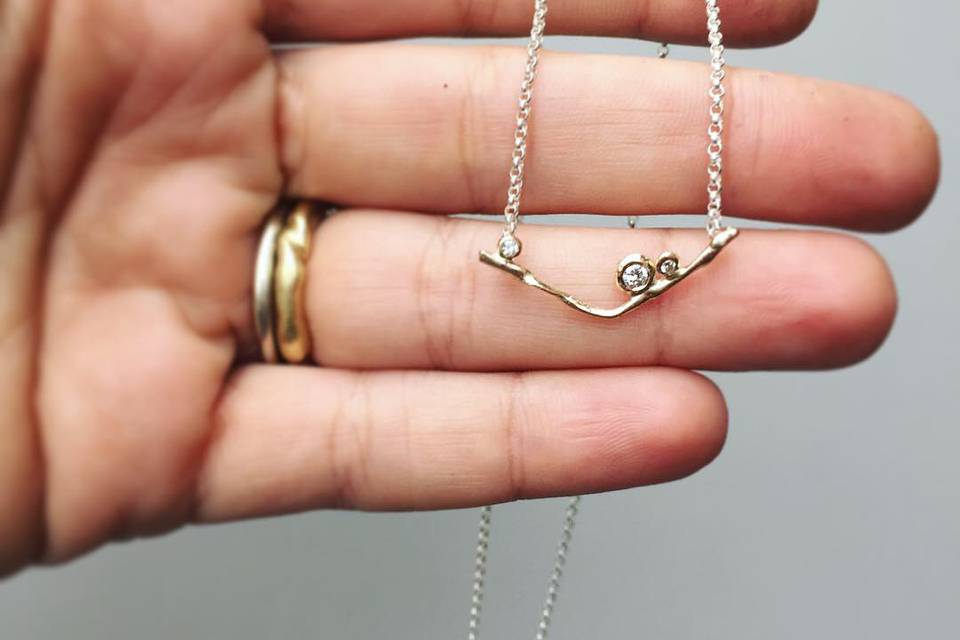 Dainty diamond necklace