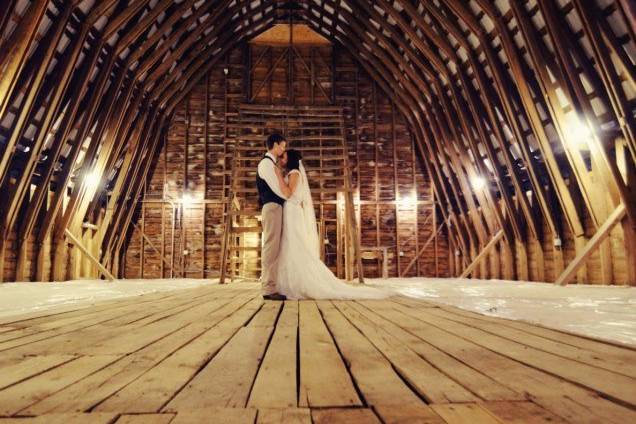Amanda and Kevin Graves in the loft at Pleasant Hill Vineyards!