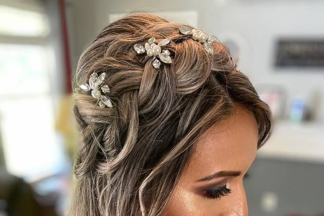 Braided half up and half down