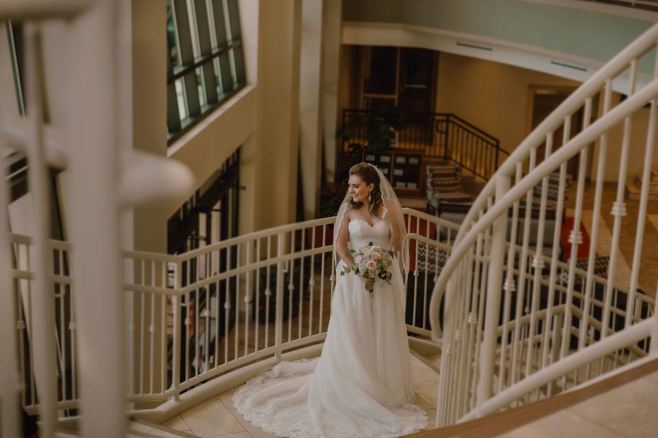 Bride in Stairs