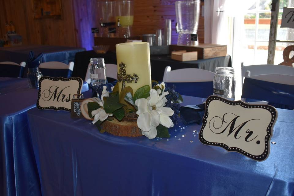 Sweetheart table nameplates