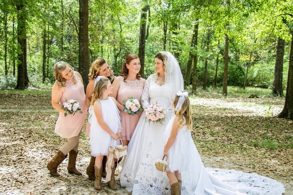 Bride with Bridesmaids