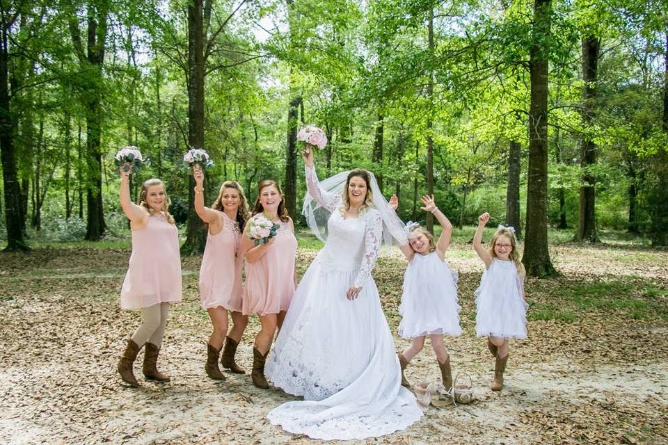 Bride with Bridesmaids