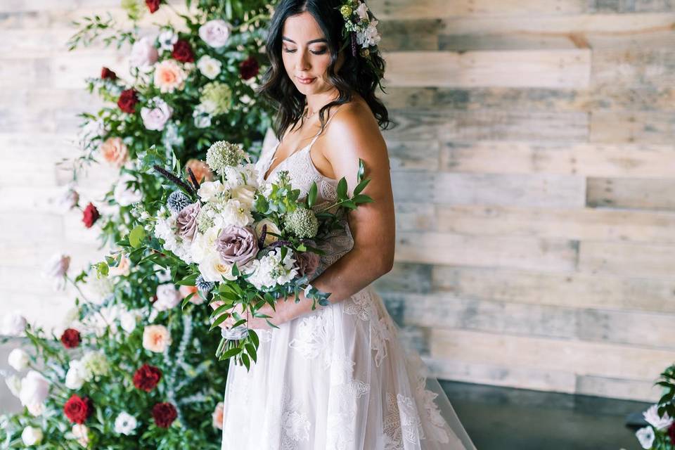 Bride in elegant gown