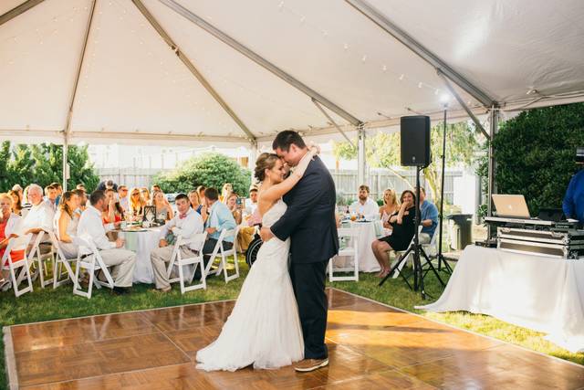 Reception under tent