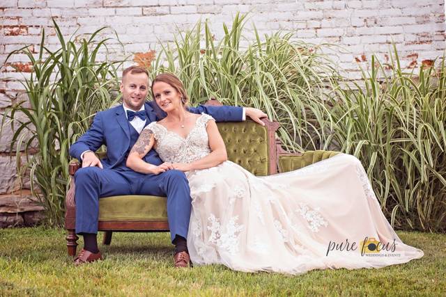 The bride and groom