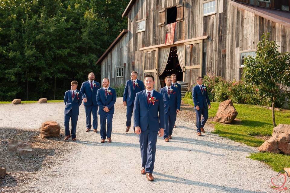 Groom with groomsmen