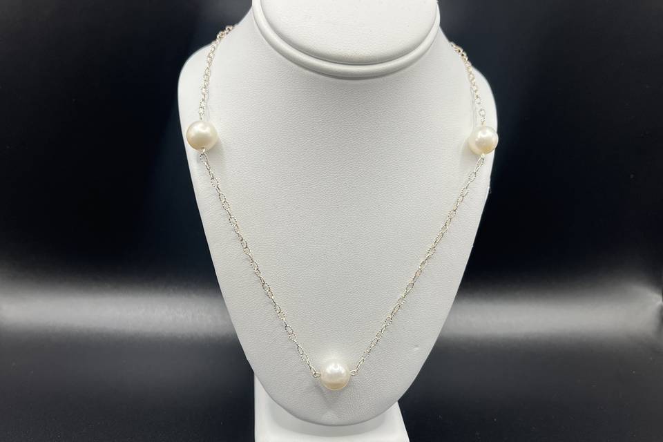 Sterling silver with pearls