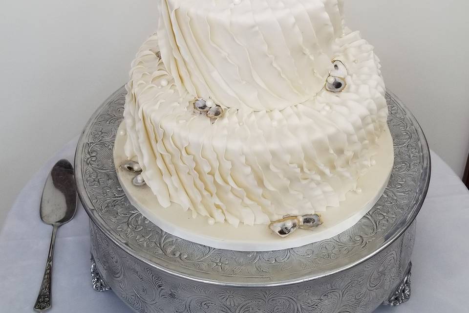 Beach wedding cake