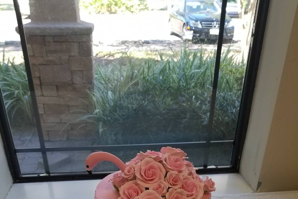 Flamingo cake