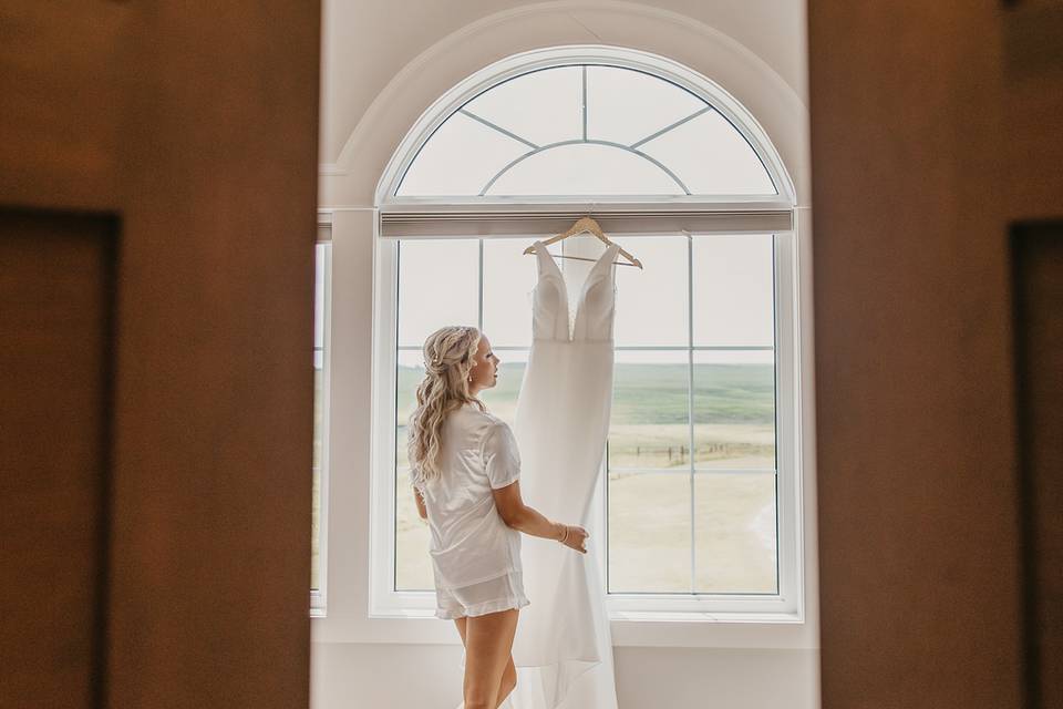 Looking toward bridal suite