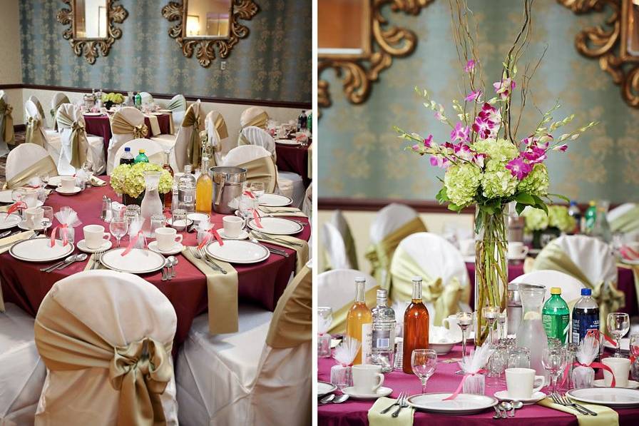 Wedding table setting