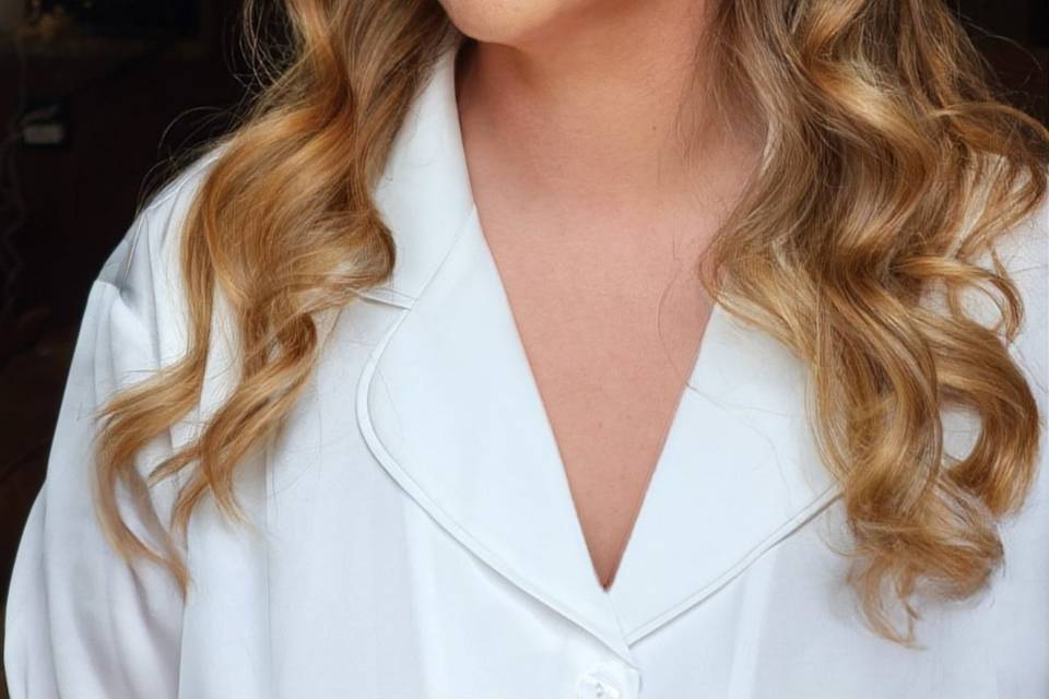 Wedding day hair and makeup
