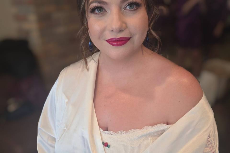 Soft glam bridal makeup