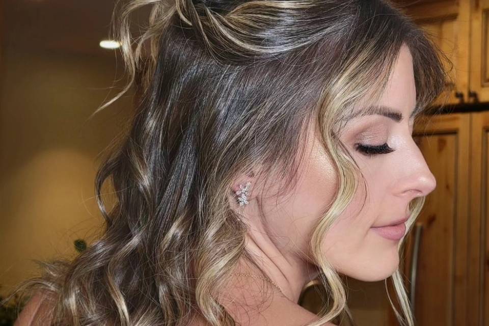 Bridesmaid hair and makeup