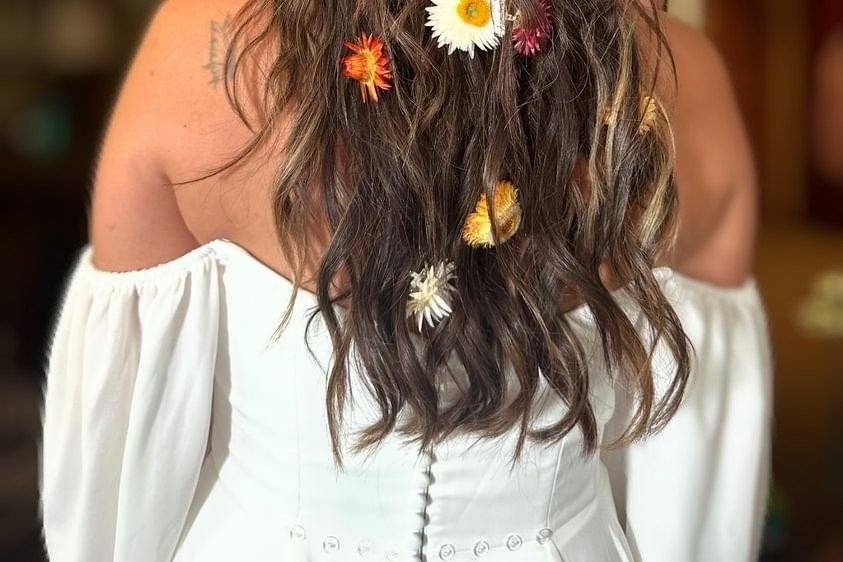 Textured bridal bun