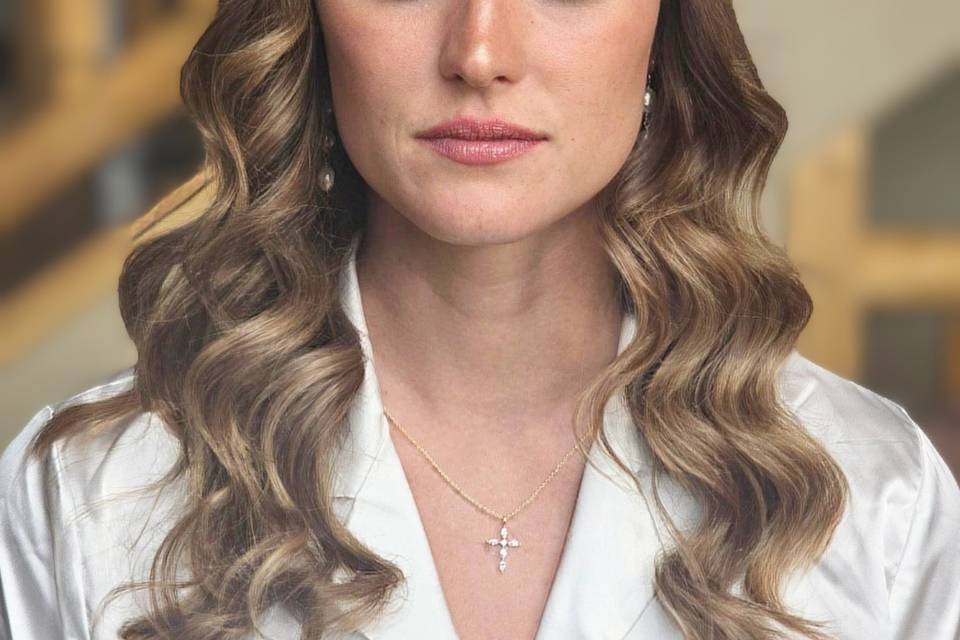 bridal boho half up